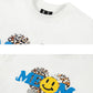 Leopard With Smiling Face Foam Short Sleeves