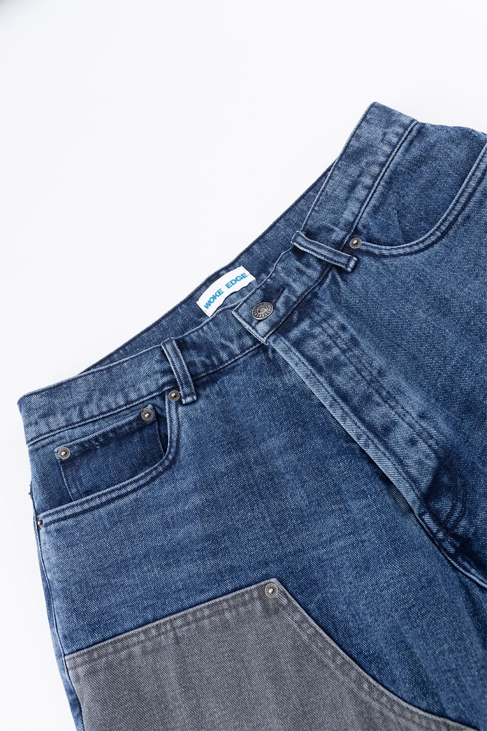 Bicolor Double Knee Shorts｜WOKE EDGE｜ショートパンツ