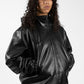 Kingdom Faux Leather Windbreaker