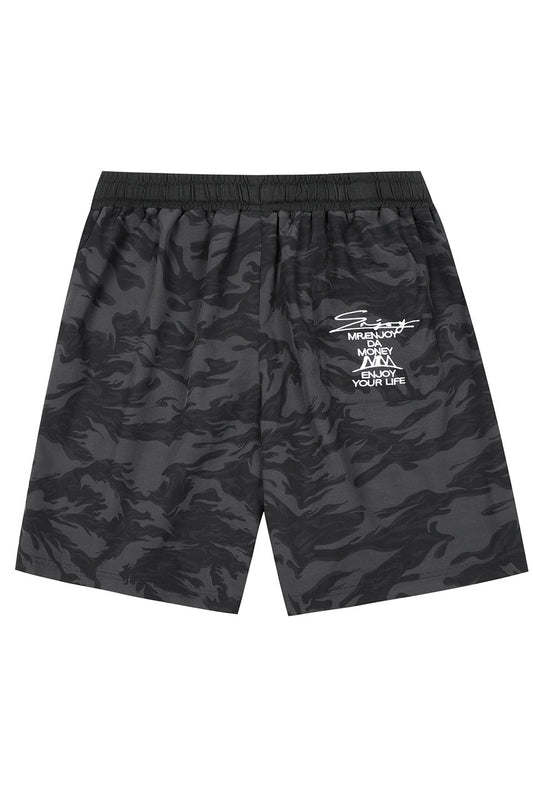 Camouflage Nylon Shorts