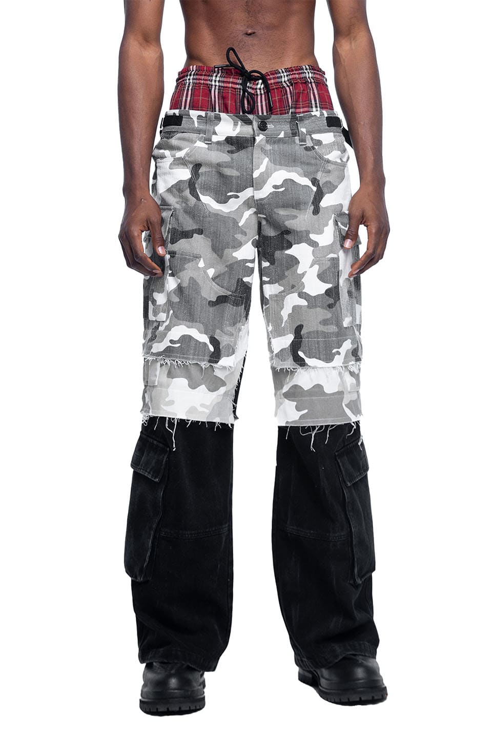 Prince Of Darkness Camouflage Stitching Four-In-One Overalls