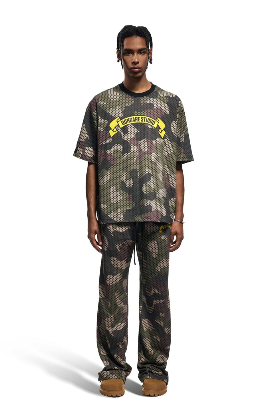 Camo T-Shirt Cotton Pattern Printed Throughout.