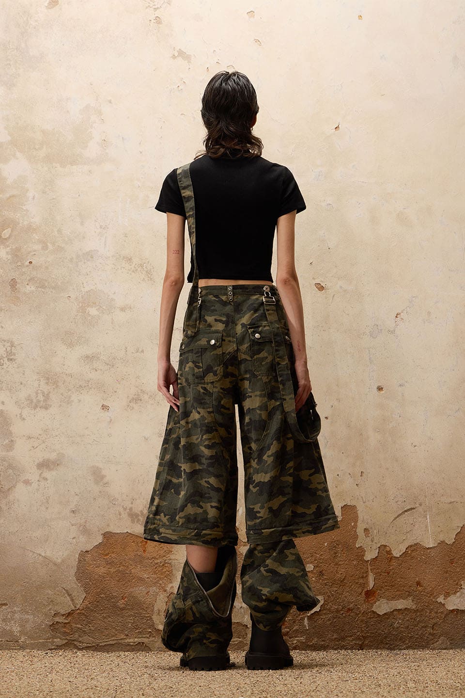 Camouflage Overalls With Zip-Off Legs