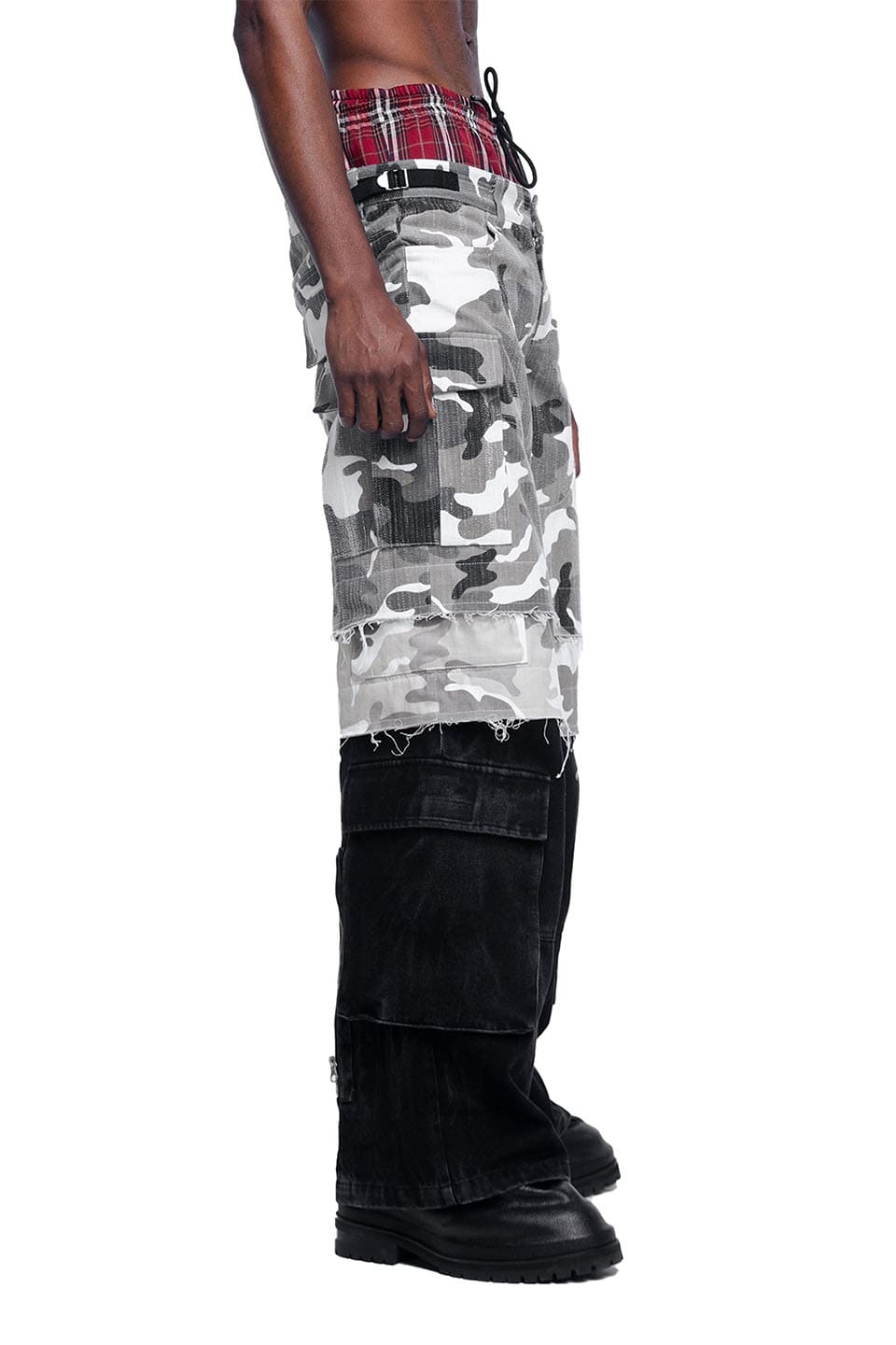 Prince Of Darkness Camouflage Stitching Four-In-One Overalls