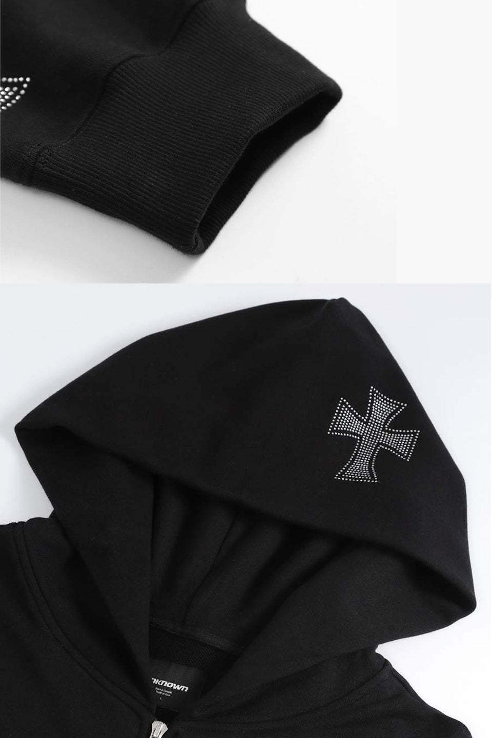 Supplier Cross Zip Hoodie Black XL