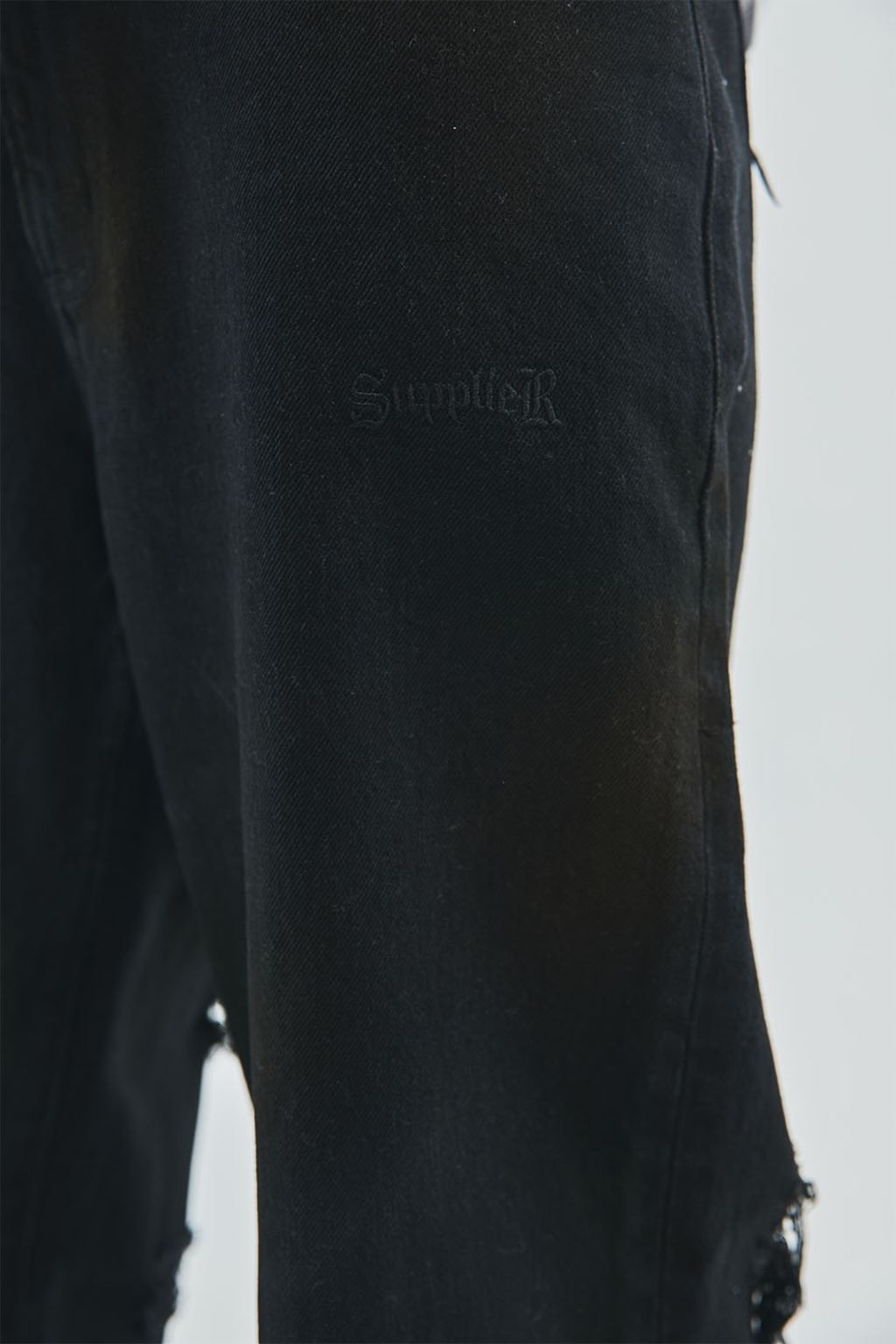 Back Distressed Denim Pants