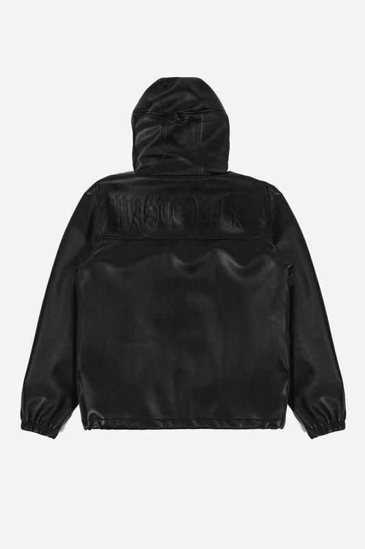 Kingdom Faux Leather Windbreaker