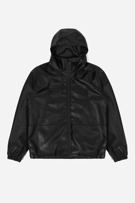 Kingdom Faux Leather Windbreaker