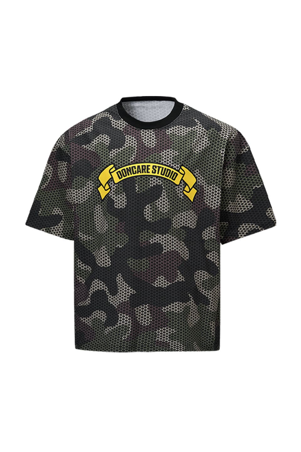 Camo T-Shirt Cotton Pattern Printed Throughout.