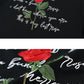 Romantic rose embroidery short sleeves