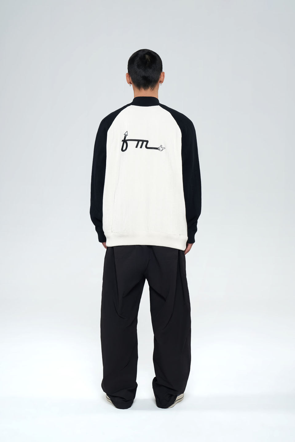 FM letters knitted cardigan