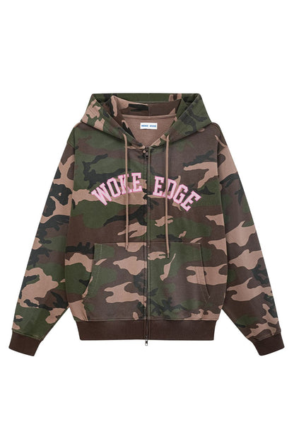 Splayed Camo Zip Hoodie