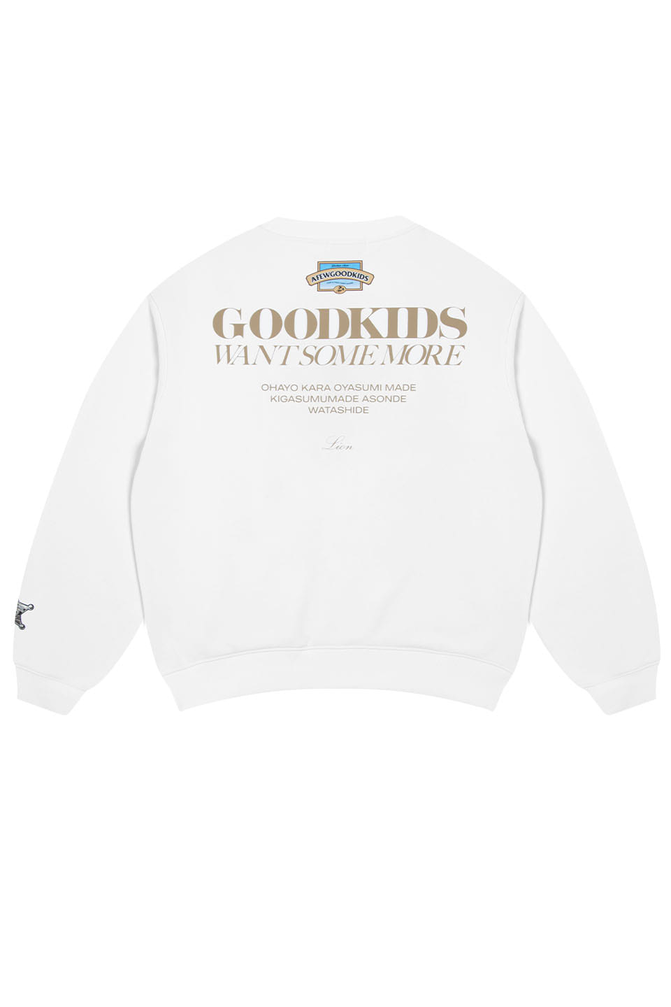 AFEWGOODKIDS AFGK LION LOGO CREW SWEAT-