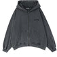 Studs Cross Patch Zip Hoodie