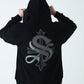 2-Tone Rhinestone Cross Zip Hoodie