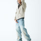 2-Tone Rhinestone Cross Zip Hoodie