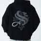 2-Tone Rhinestone Cross Zip Hoodie
