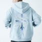 2-Tone Rhinestone Cross Zip Hoodie