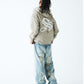 2-Tone Rhinestone Cross Zip Hoodie