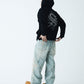 2-Tone Rhinestone Cross Zip Hoodie