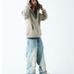 2-Tone Rhinestone Cross Zip Hoodie