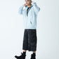 2-Tone Rhinestone Cross Zip Hoodie