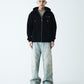 2-Tone Rhinestone Cross Zip Hoodie