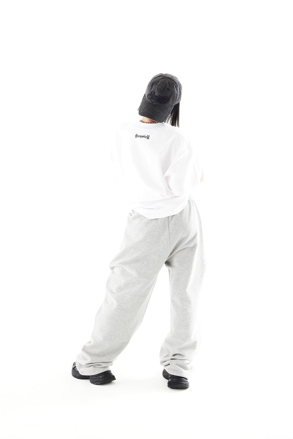 Simple Is Life Logo Sweat Pants / Gray