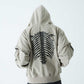 Fire Bones Layered Sleeve Zip Hoodie