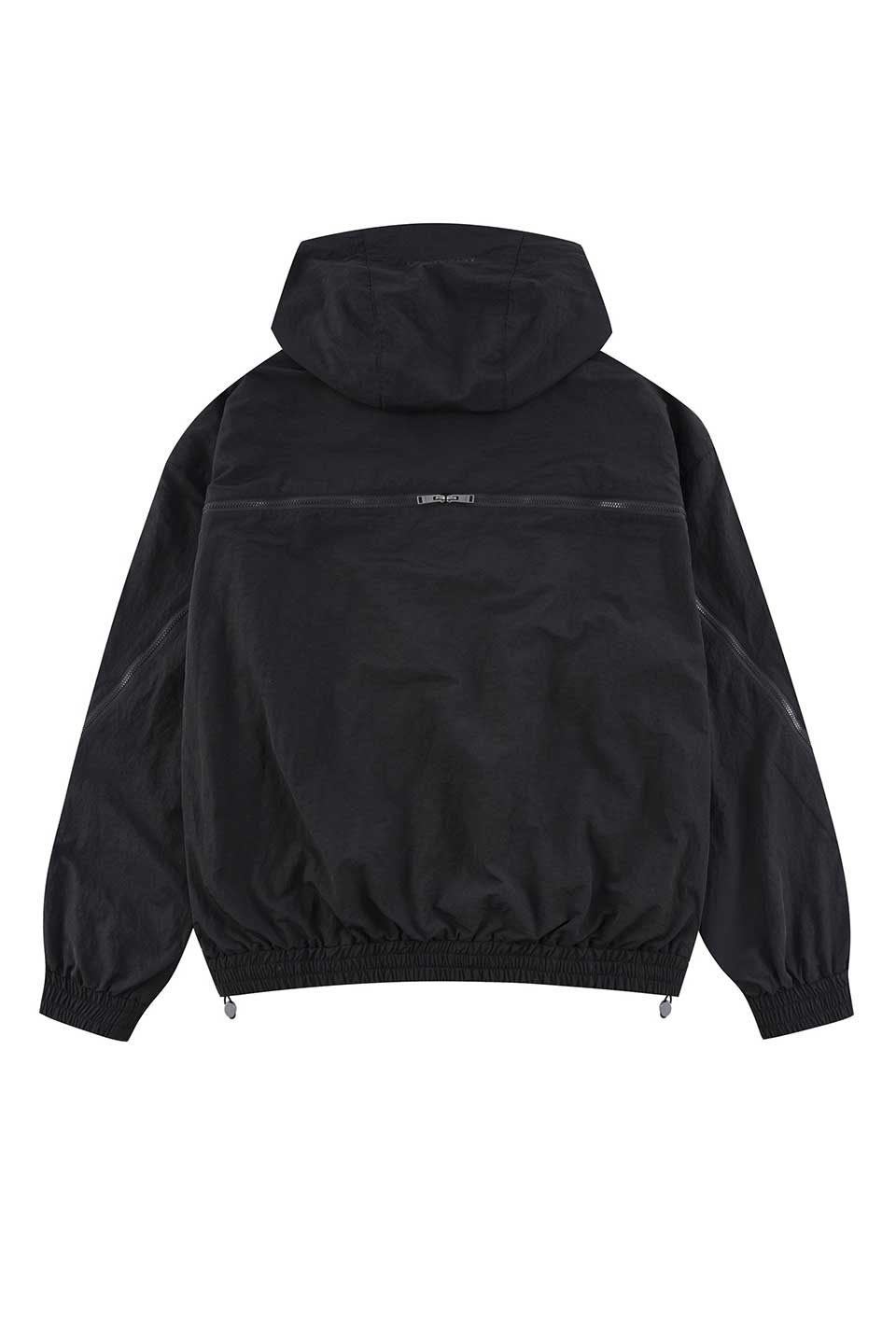 Black Tonal Zip Track Jacket