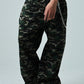 Needle-Punched Camo Wide Pants