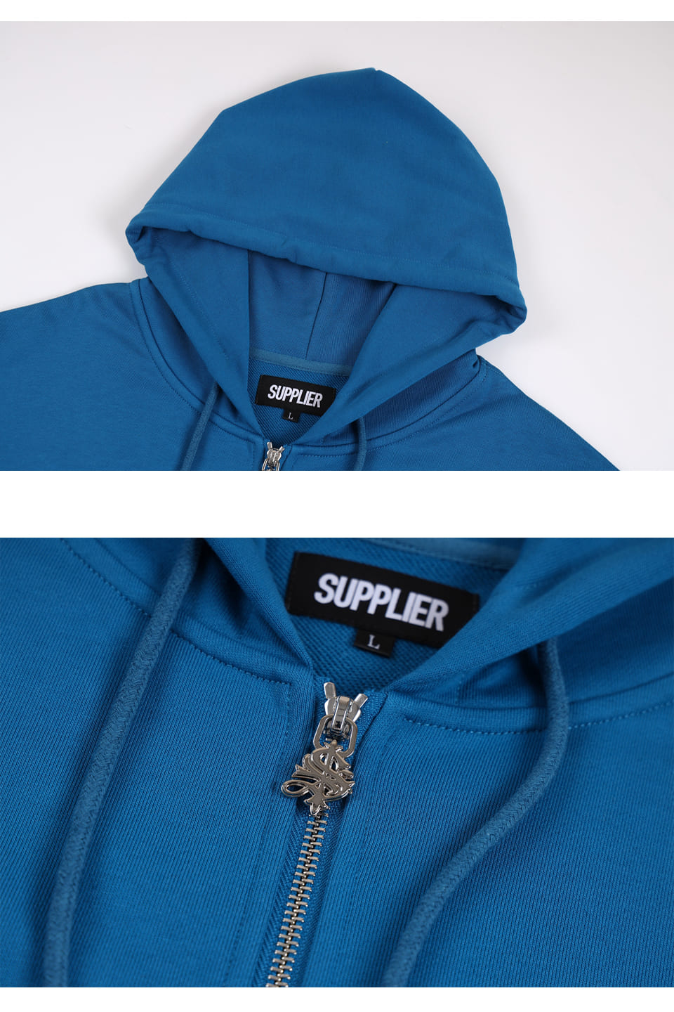 RhinestoneSUPPLIER ☆ CROSS ZIP HOODIE - L