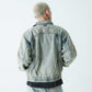 Cross Leather Patch Denim Jacket