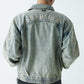 Cross Leather Patch Denim Jacket