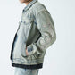 Cross Leather Patch Denim Jacket