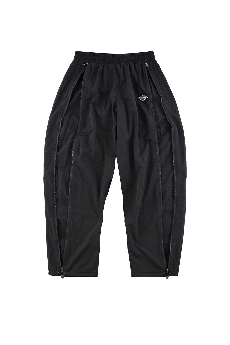 Black Tonal Zip Track Pants