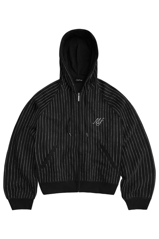 Striped Zip-Up Hoodie