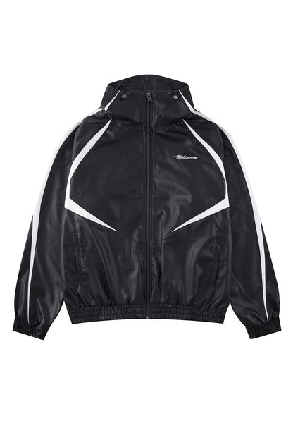 Leather Track Jacket