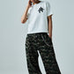 Needle-Punched Camo Wide Pants