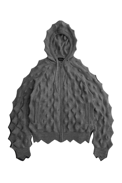 Spiked Zip-Up Hoodie
