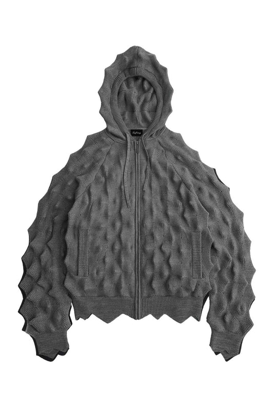Spiked Zip-Up Hoodie
