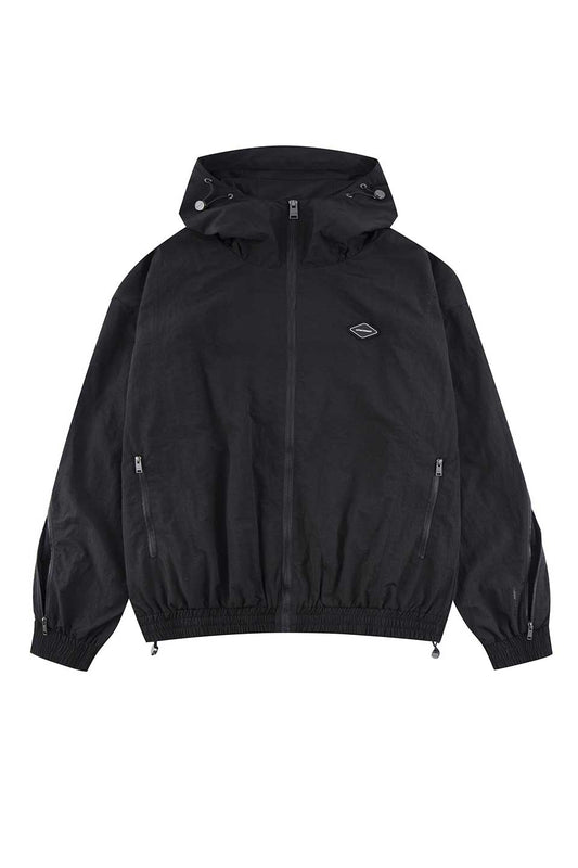 Black Tonal Zip Track Jacket