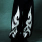 Studs Tribal Leather Patch Curve Denim