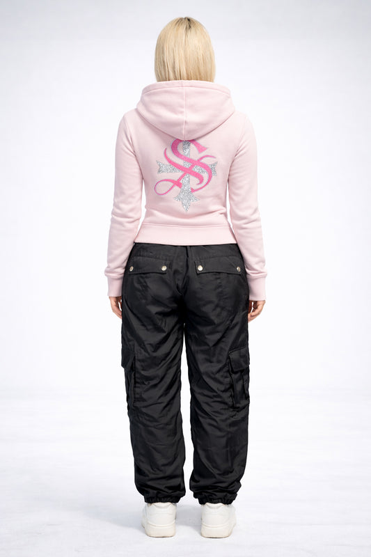 Baby Cross Zip Hoodie - Tight Fit Women's