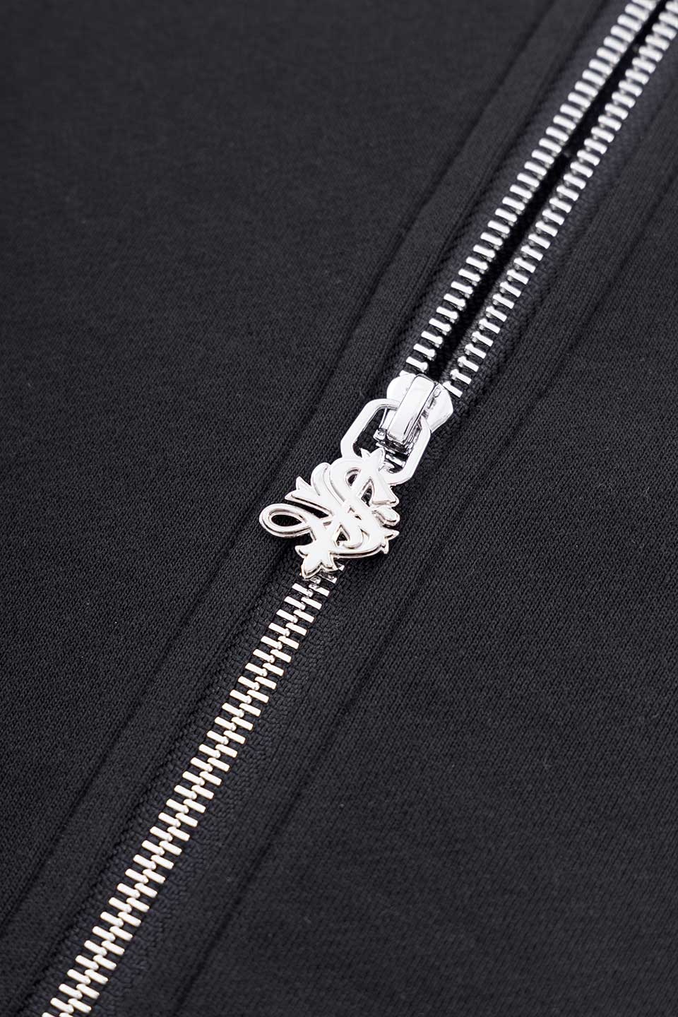 2-Tone Rhinestone Cross Zip Hoodie