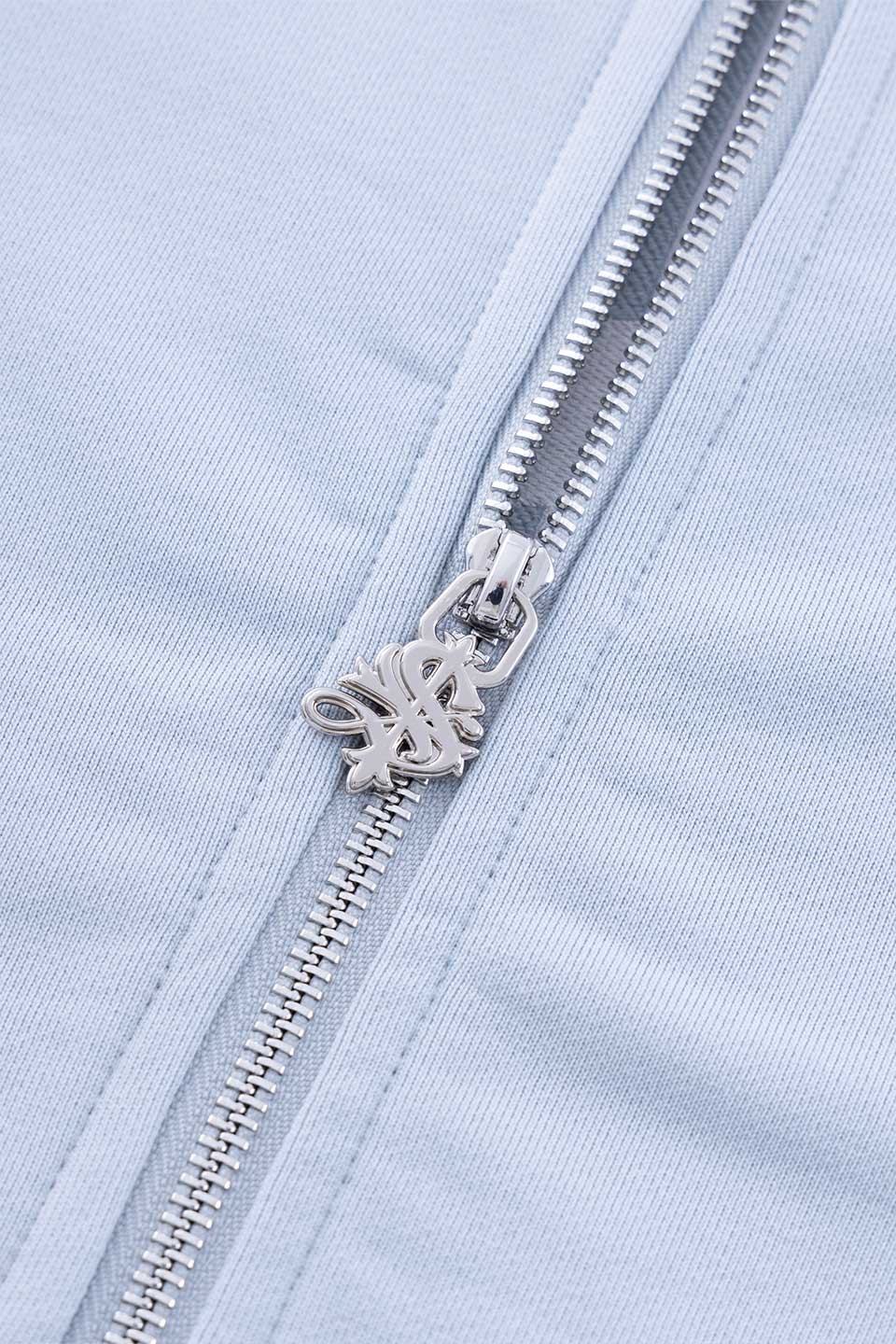 2-Tone Rhinestone Cross Zip Hoodie