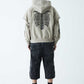 Fire Bones Layered Sleeve Zip Hoodie