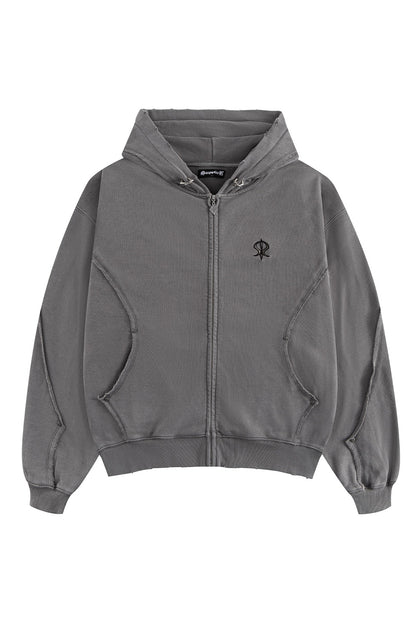 【予約商品】Switching Pierced Zip Hoodie V2【9月上旬お届け】