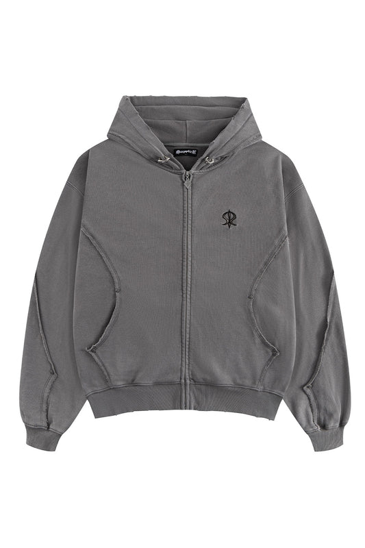 【予約商品】Switching Pierced Zip Hoodie V2【9月上旬お届け】