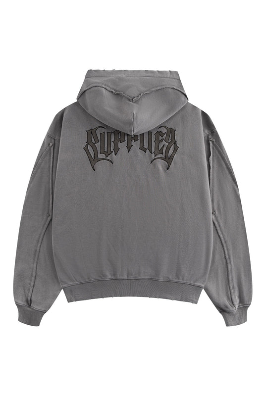 【予約商品】Switching Pierced Zip Hoodie V2【9月上旬お届け】